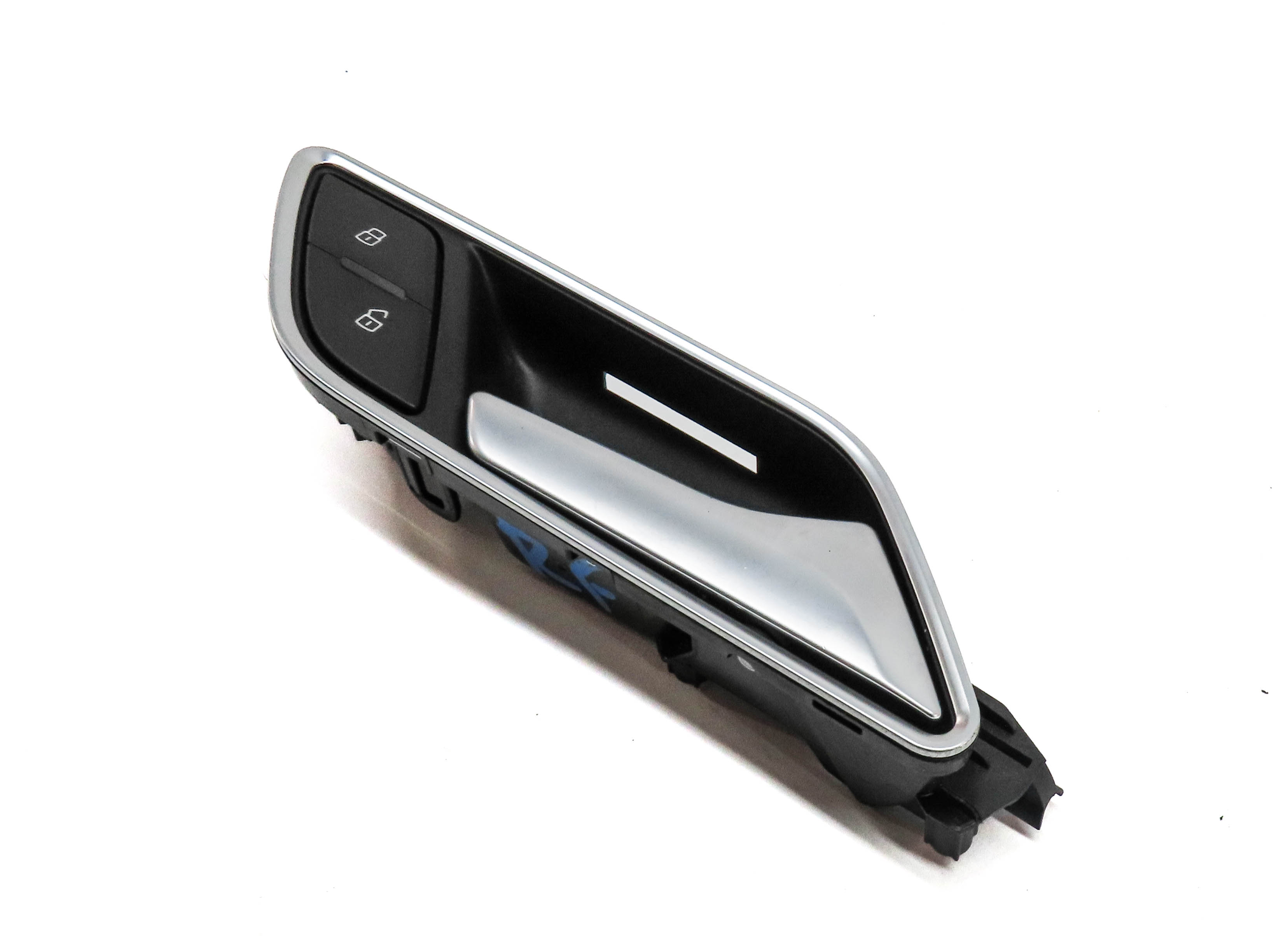 15-20 AUDI A3 S3 (8V) REAR RIGHT INTERIOR DOOR HANDLE w/ LOCK SWITCH BUTTON — exact item pictured